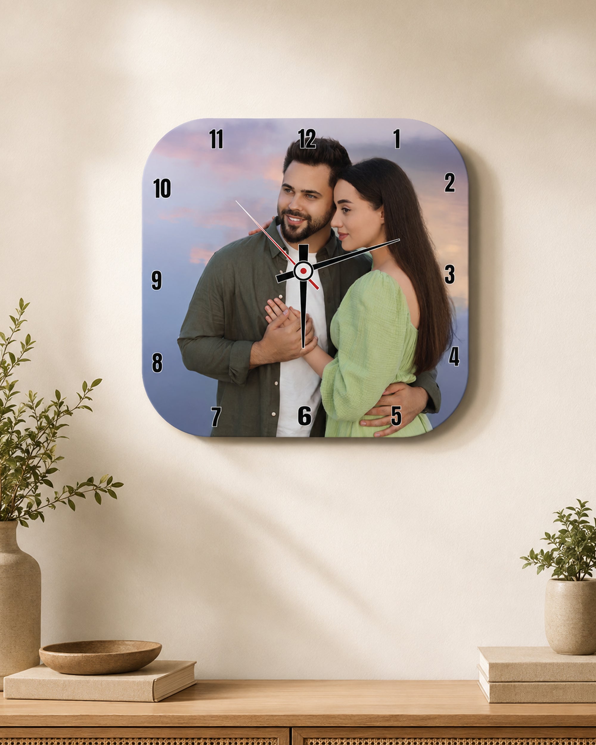 The Soft-Square Personalised Wall Clock