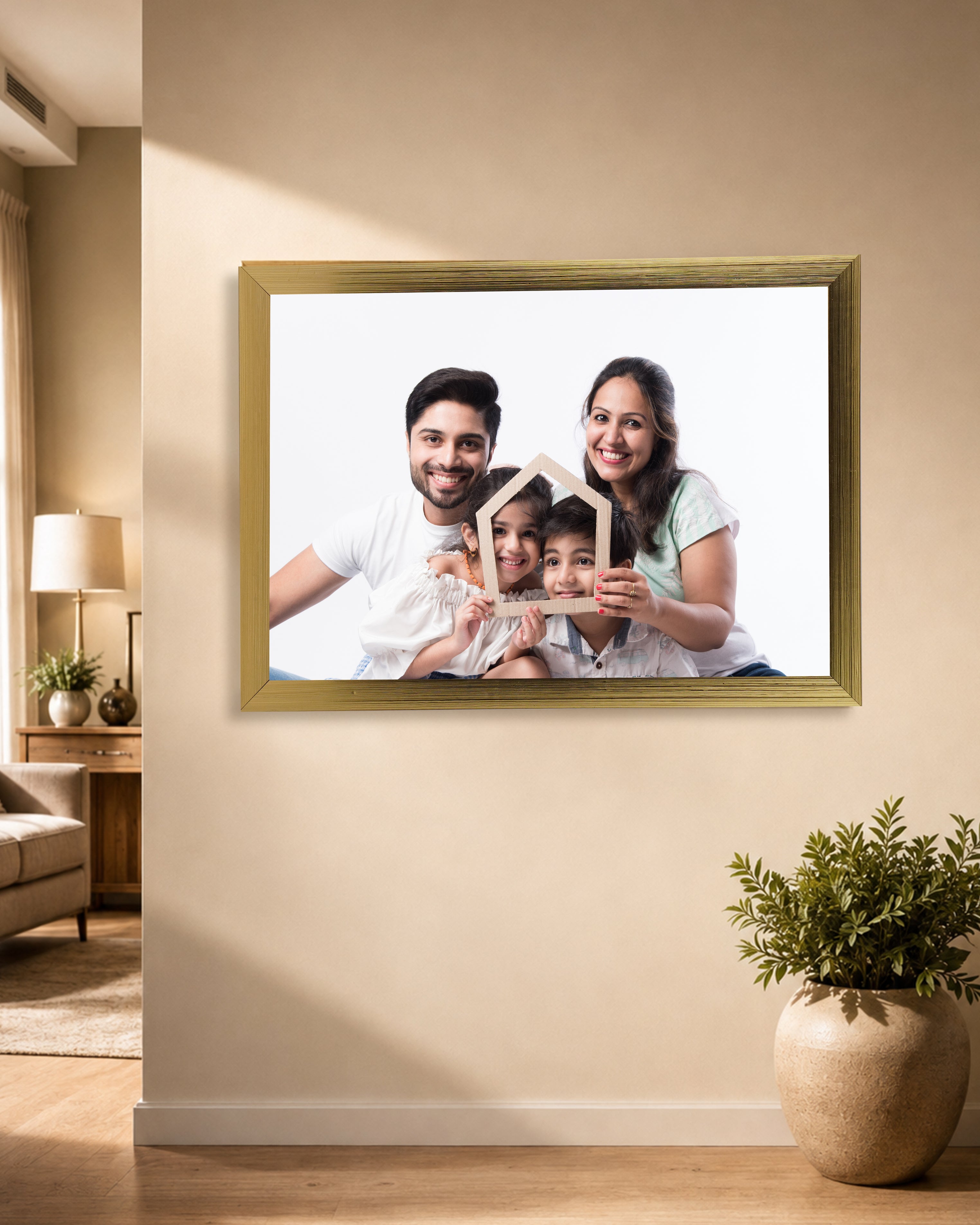 Aura Natural Wood Personalised Wall Frame